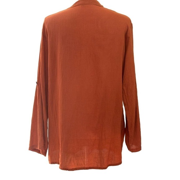 J. P. & Mattie rust lightweight cotton tunic, medium, bohemian, hippie - Picture 2 of 5